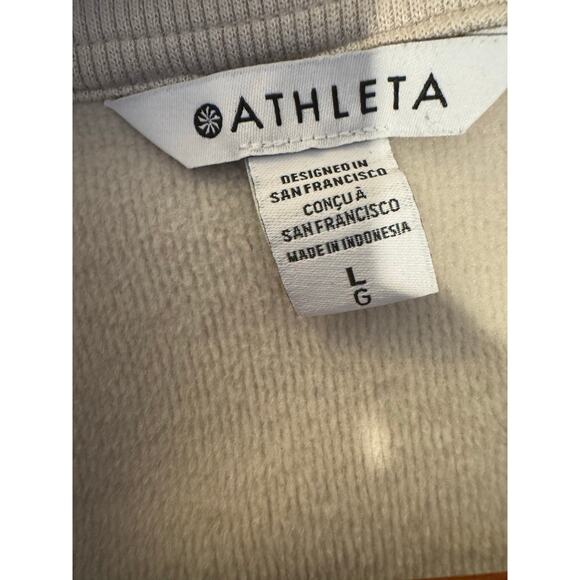 Athleta Retroplush Revive Abalone Half Zip Sweatshirt Large - Picture 10 of 12